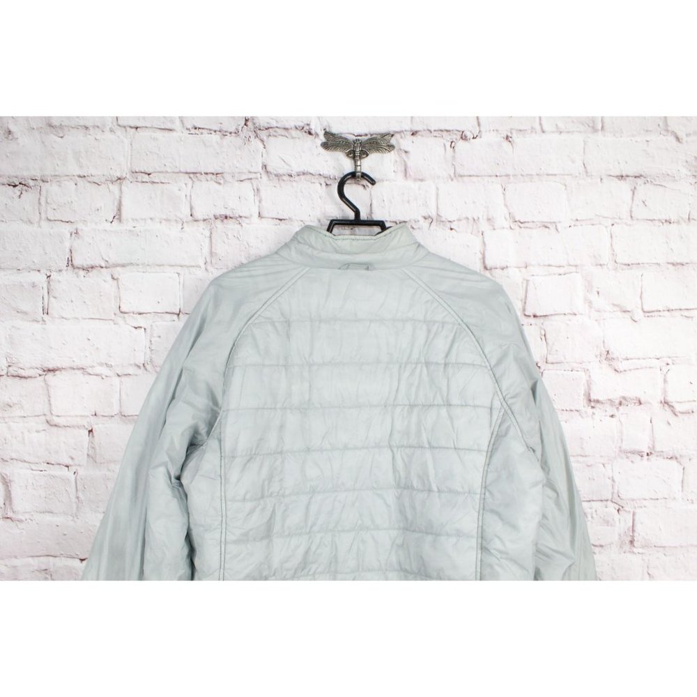 LL Bean Gray Nylon Lined Full Zip Waterproof Packable Jacket Size M - Picture 7 of 9